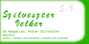 szilveszter velker business card